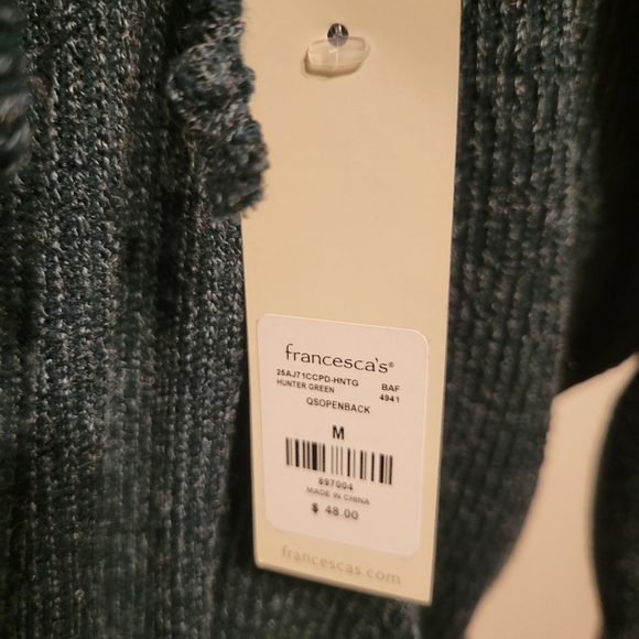 Francesca Green Sweater Dress  Medium Christmas Hoildays Wrap Layers - Picture 6 of 6